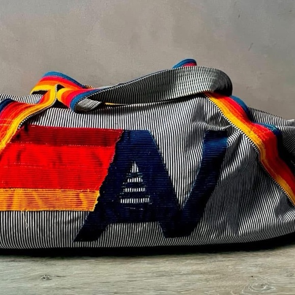 Aviator Nation Striped Duffel HOLY GRAIL PIECE - Picture 1 of 2